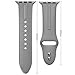 Huanlong 38mm New Soft Silicone Sport Style Replacement Iwatch Strap Band for Apple Wrist Watch Series 1/2/3(Fog 38mm S/M)