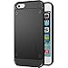 LUVVITT [Sleek Armor] Slim Shock Absorbing Flexible Back Cover TPU Rubber Case Designed for Apple iPhone SE Special Edition (Not Compatible with iPhone SE 2020) - Black
