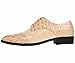 Bolano Bandit, Cap Toe Oxford Dress Shoes for Men, Men's Formal Dress Shoes with Alligator Print, Croc Folded Oxfords (Taupe/11)