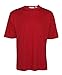 Match Play Men's Hang Em Cool S/S Mock Neck Golf Shirts for Bobby D Collection (Red, L)
