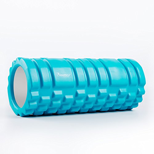 SYOURSELF Foam Roller for Muscle Massage-13" x 5.5", EVA, Trigger Point-Deep Tissue, Myofascial Release, Physical Therapy for Pain Relief, Exercise, Yoga, Pilates+Instructions, Carry Bag(A Blue) - Thumbnail 4