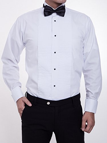 wingtip tuxedo shirt with bow tie