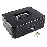 KYODOLED Metal Cash Box with Money Tray and