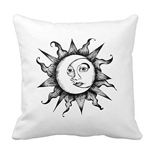 sun and moon throw pillow cove home decorative canvas pillowcase standard 18x18