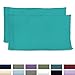 Cosy House Collection Luxury Cooling Rayon Derived from Bamboo Blend Ultra Soft Pillow Cases - Cooling & Breathable - Set of 2 Pillowcases with Envelope Closure (Standard, Turquoise)