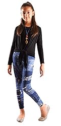 Dinamit Jeans Girls Fun Printed Leggings Denim