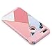 ULAK iPhone 7 Plus Case, Slim Flexible TPU Rugged Rubber Anti Scratch Hard Cover Thin Case with Design for Apple iPhone 7 Plus 5.5 inch, Pink Geometric Marble