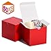 MESHA 4x4x4'' Small Gift Boxes 50PC Red Gift Boxes with Lids, Square Bridesmaid Proposal Box for Cupcake Boxes, Godmother, Groomsmen Proposal Gift Box, Birthday, Party Favors, DIY Crafting