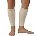 Zensah Running Leg Compression Sleeves – Shin Splint, Calf Compression Sleeve, Made in USA for Sports, Travel, Men and Women (Beige, Large/X-Large)