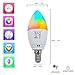 Vaticas E14 Bulb - Smart Light Bulb Candelabra Base,Wifi Voice Remote Controlled by Alexa Google Assistant , Dimmable LED Light Bulbs RGBW Bulbs 5W(40W Equivalent) 2 Pack