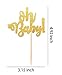 24-Pack Baby Cupcake Toppers, Gold Oh Baby Cake Toppers for Baby Shower Party Decorations