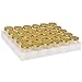 30 pack 1.5 oz 45ml Mini Clear Glass Jam Jars for Jam, Honey,candies，Baby Foods, DIY Magnetic Spice Jars（Comes with gold lids）