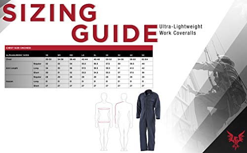 DRIFIRE 4.4 Flame Resistant Dual Hazard CAT2 Lightweight Coveralls, Size Navy Blue X-Large