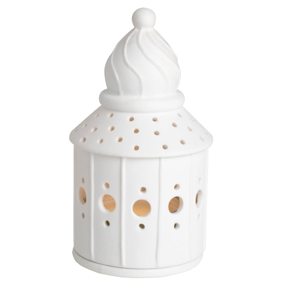 Räder Design Stories Lichthaus Light House Photophore - Candle Holder - White - Porcelain - Tabletop - Glossy Finish - Festival, Seasons - Christmas, Winter
