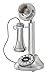 Crosley CR64-BC Candlestick Phone with Push Button Technology, Brushed Chrome