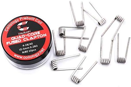 10 x PREMADE COILOLOGY Quad CORE COILS 3MM DIAM 0.28Ω No Nicotine