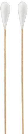 Meditrade 1264 Wattestäbchen, Steril, großer Kopf, Holz Griff, 15 cm Länge (100-er pack)