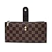 Daisy Rose Checkered Multi card Wallet Clutch - RFID Blocking Organizer Card Holder with zipper pockets -PU Vegan Leather