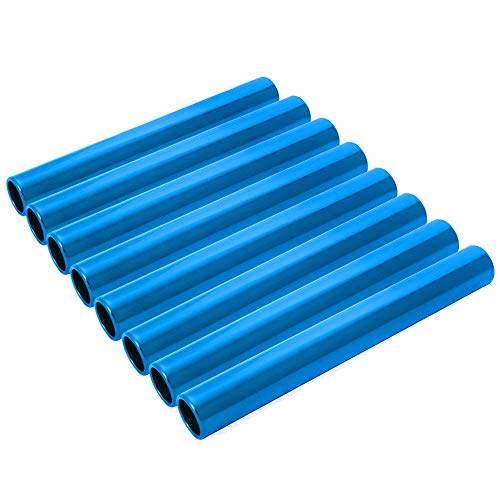 GOGO Track & Field Running Relay Baton-Aluminium Blue-Pack of 8