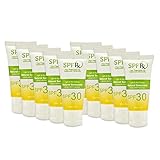 SPF Rx Broad Spectrum Protection Mineral Sunscreen SPF 30 - Bulk Travel Size – Prevent Sunburn, Decreases Risk Of Skin Cancer, Early Aging By Sun – For Women, Men, Kids, Adults - 1 oz, 10 Pack