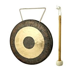 Gong Tam Tam Traditionnel 30cm - Gong De Guérison En Laiton Cuivre Avec Maillet Bois