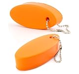 Cornucopia Brands Orange Foam Floating Key Chain Key Floats (2 Pack); Great Keychain for Boating,Fishing, Sailing and Outdoor Sports