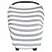 Nursing Breastfeeding Cover 5-in-1 Multi-Use Scarf – Breathable Stretchy Fabric – Convertible Nursing Cover, Baby Car Seat Canopy, Infinity Scarf – Breastfeeding Cover for Boys & Girls Stripe