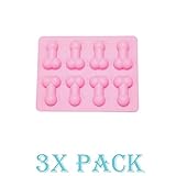3 Pack OF X Penis Ice Cube Chocolate Soap Tray Mold Silicone Party maker (Ships From USA)