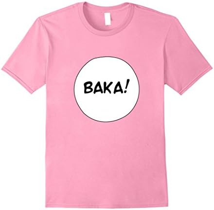 Men's Baka t shirt for anime fans - Anime gift t shirt Large Pink