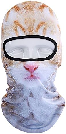 Cycling Full Face Mask Breathable Motorcycle Biking Printing Cat Dog Cool Cap