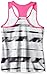 Skechers Girls' Big go All Over Printed Racer Back Tank, Black, Large