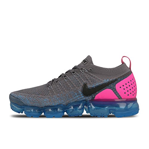 NIKE Men's Air Vapormax Flyknit 2, Gunsmoke/Black-Blue Orbit, 11 M US