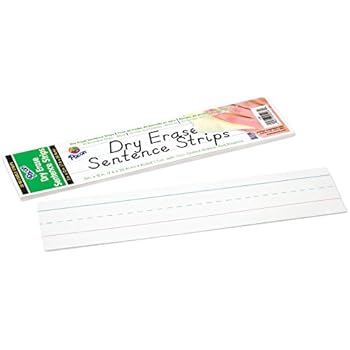 Pacon Dry Erase Sentence Strips, 3-Inches by 12 -Inches, White, 30 Strips (5187)