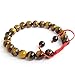 Ovalbuy 8mm Tiger Eye Beads Tibetan Buddhist Wrist Mala Bracelet for Meditation