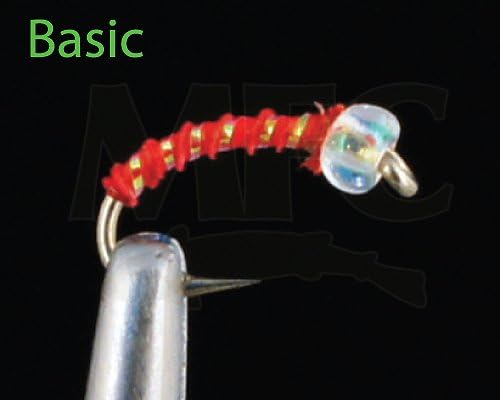 Montana Fly Company Biot Midge Pupa - Red - Size 22 - 1/2 Dozen