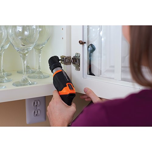 BLACK+DECKER 4V MAX Cordless Screwdriver, Right Angle Attachment