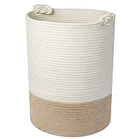 UBBCARE Large Cotton Rope Laundry Basket Woven Blanket Basket Baby Laundry Hamper Toy Storage Bin 18" x 14"