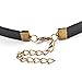Jane Stone Vintage Gothic O-ring Link Black PU Leather Collar Choker Necklace 90s Style Punk Featuring Jewelry(Fn1807)