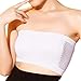fannay Women Seamless Tube Top Breathable Strapless Bandeau Bra Underwear Bras-Without Pad White