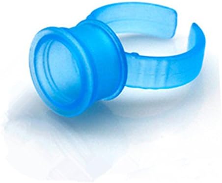 SHAPTECK100 PCS Disposable Glue holder Ring Cups for Tattoo Nair Art Eyelash Extensions