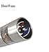 HoooWooo Electric salt or pepper shaker Stainless Steel Battery Operated, One Hand Operation, Led Light, Adjustable Ceramic Grinder, Static Coating Dust Cap(one pack)