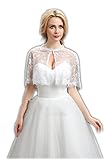 SHANGSHANGXI Bridal Lace Jacket Wedding Shawl Bolero Half Sleeves Cape Wrap