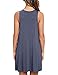 AUSELILY Women's Summer Dress Sleeveless Floral Mini Dresses with Pockets Bohemian Dress 2025 New Purple Gray M