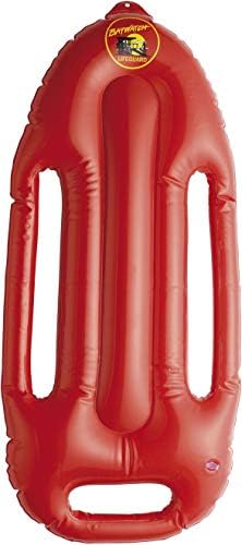 Fancy Dress World - Baywatch Collection - Deluxe Womens Lifeguard Costume Red & Yellow with High Rise Swimsuit Shorts Jacket & Whistle 42962 - (Add Baywatch Inflatable Float 38085)