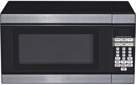 Hamilton Beech .7 cubic foot 700 watt stainless steel and black microwave