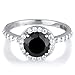 Carrie's Simulated Black Simulated Diamond Ring - Comparable To Sex & the City 2