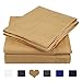 HOMEIDEAS 4 Piece Bed Sheet Set (Queen,Gold) 100% Brushed Microfiber 1800 Bedding Sheets Deep Pockets,Wrinkle & Fade Resistant