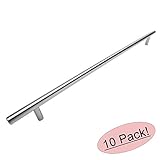 Cosmas 404-320SS True Solid Stainless Steel Construction 3/8 Inch Slim Line Euro Style Cabinet Hardware Bar Handle Pull - 12-5/8