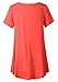 LARACE Women Short Sleeves Flare Tunic Tops for Leggings Flowy Shirt (L, Watermelon)
