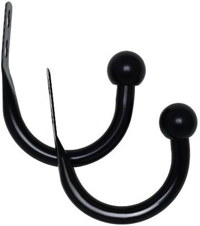 Levolor 58723754 Classic Drapery Holdback, Black, 2-Pack by Levolor